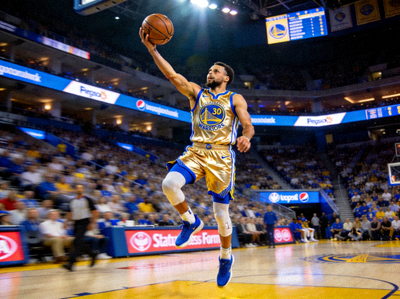 金州勇士队球员在NBA比赛中投篮